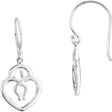 Supreme Sterling Silver 925 | Tiny Heart Lock Earrings