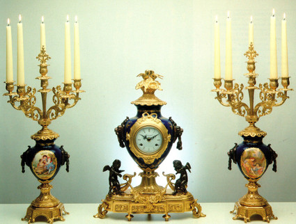 2021: 36505 Porcelain 23" Candelabra and 21" Clock - Bespoke