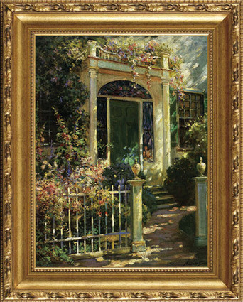 Portsmouth Doorway - Abbott Fuller Graves - Framed Canvas Artwork 967  36" x 30"