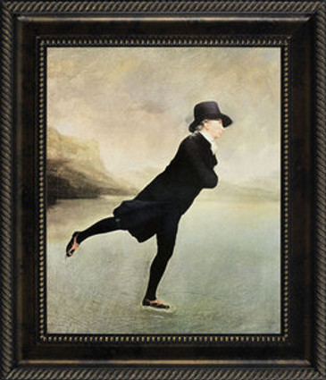 Sir Henry Raeburn - Reverend Walker Skating on Duddingston Loch - Framed Canvas Artworkonly 1 size available