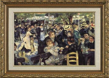 Le Moulin de la Galette - Pierre Auguste Renoir - Framed Canvas Artwork 4332CB 34" x 28"