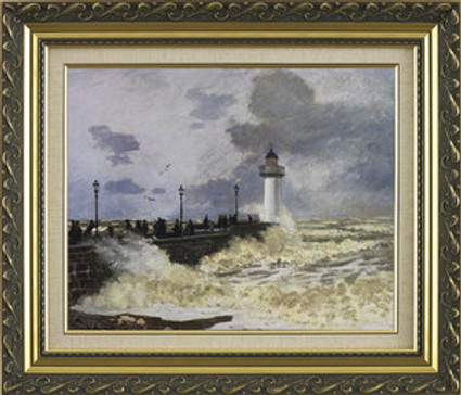 La Jettee Du Havre - Claude Monet - Framed Canvas Artwork 833 28" x 34"