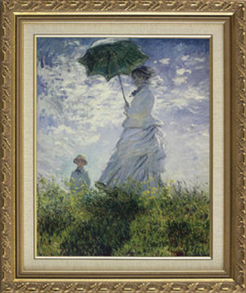 Madame Monet and Son - Claude Monet - Framed Canvas Artwork