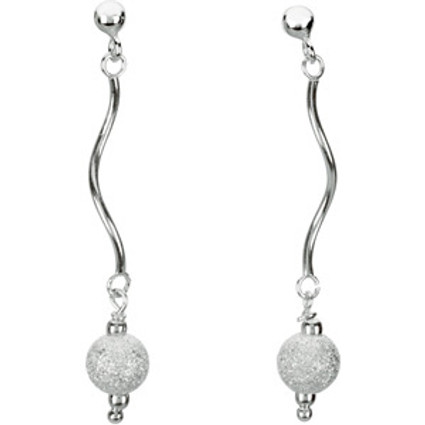 Supreme Sterling Silver 925 | Stardust Fashion Beaded Dangle Post Earrings