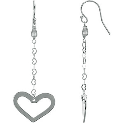 Supreme Sterling Silver 925 | Dangle Heart Earrings