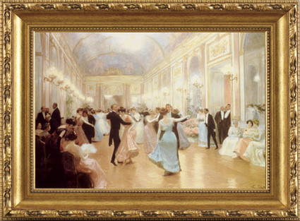 An Elegant Soiree - Victor Gabriel Gilbert - Framed Canvas Artwork3 sizes available/Click for info
