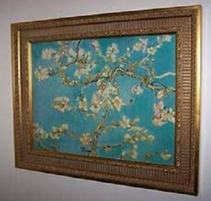 Branches of Almond Tree in Bloom, St. Remy - Vincent Van Gogh - Framed Canvas Artworkonly 1 size available