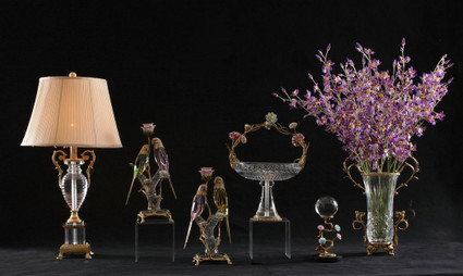 Lyvrich | Handmade Crystal with Gilded Dior Ormolu Trim, | 0.0"t X 0.0"L X 0.0"d | 6491, Lamp, Candle Holders, Bowl, Vase, and Tabletop Ornament Lyvrich | Handmade Crystal with Gilded Dior Ormolu Trim, | 0.0"t X 0.0"L X 0.0"d | 6491, Lamp, Candle Holders, Bowl, Vase, and Tabletop Ornament