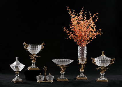 Lyvrich | Handmade Crystal with Gilded Dior Ormolu Trim, | 0.0"t X 0.0"L X 0.0"d | 6502