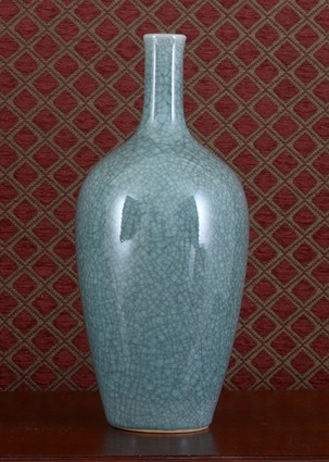 Celadon - Luxury Hand Painted Porcelain - 14 Inch Vase 642 ND