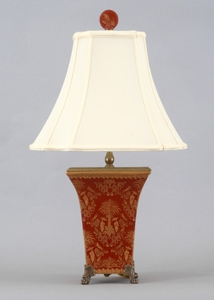 Olde Plantation Pattern - Luxury Hand Painted Porcelain and Gilt Bronze Ormolu - 24 Inch Lamp