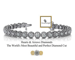 1AA, Natural Hearts & Arrows Diamond Vintage Circle Bracelet