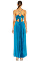 Claude Pleated Fabric Blue Dress