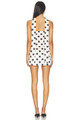 Nude Polka Dot Strapless Mini Dress