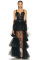 Laurel Bustier Tiered Gown