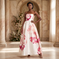 Adèle Coral Printed Maxi Dress