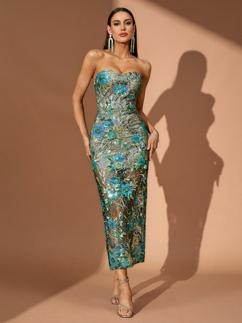 Green Multi-Floral Dress Green Multi-Floral Dress