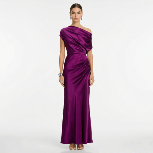 Satin Off Shoulder Dress