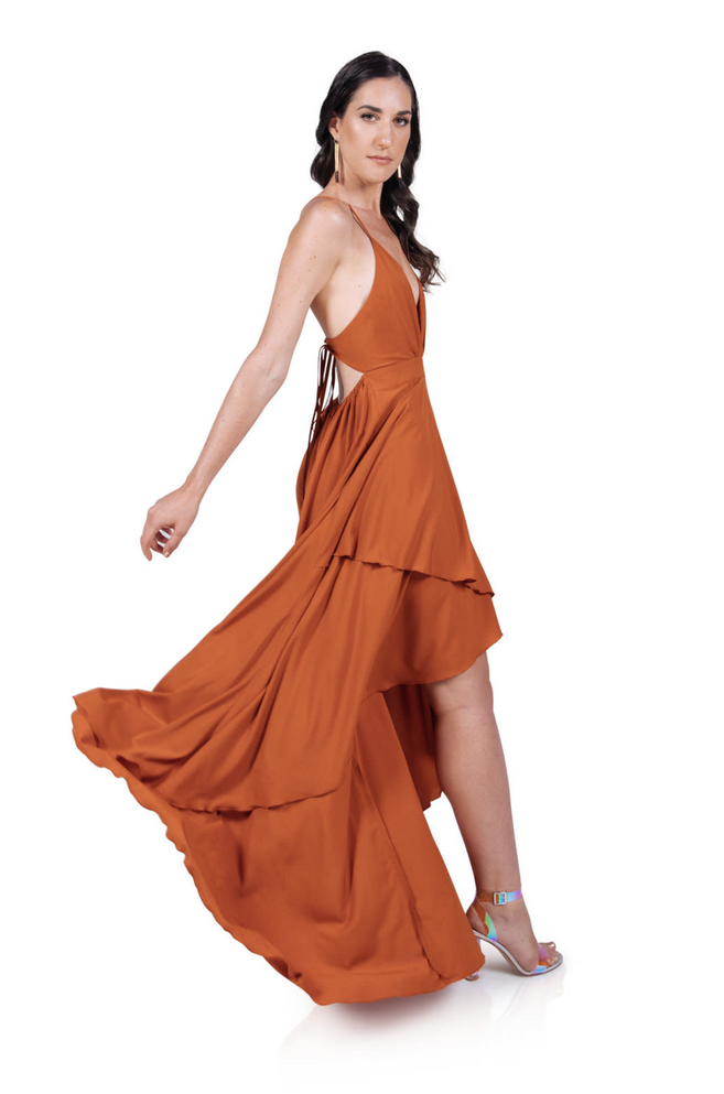 Claude Burgundy Maxi Dress