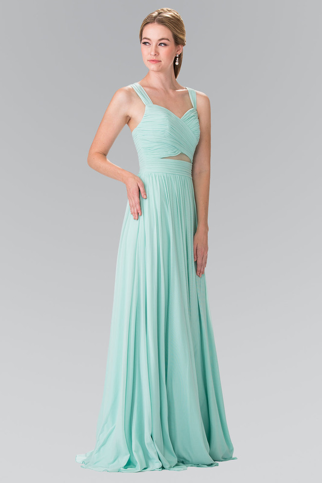 Pleated Bodice Bridesmaids Long Dress GLGL2366