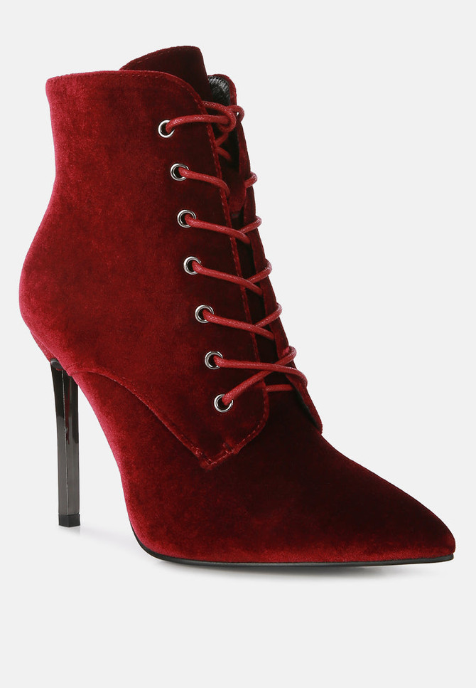 bornsta velvet high heeled velvet boots