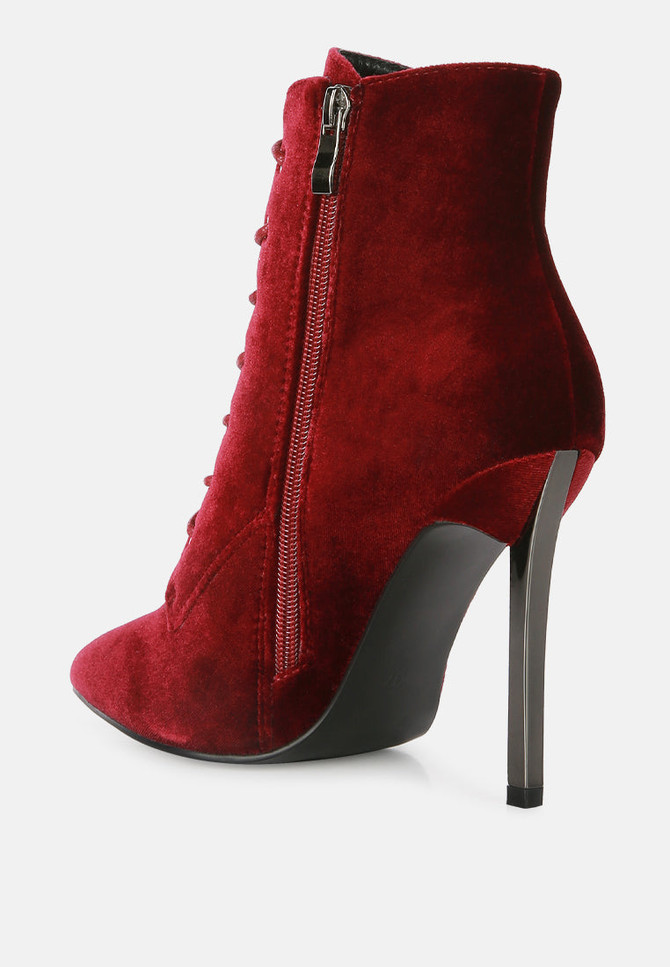 bornsta velvet high heeled velvet boots