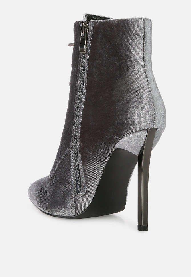 bornsta velvet high heeled velvet boots