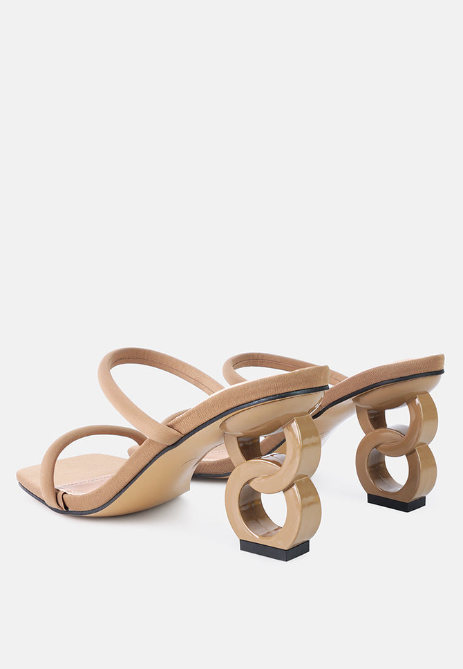 downtown double strap fantasy heel sandals