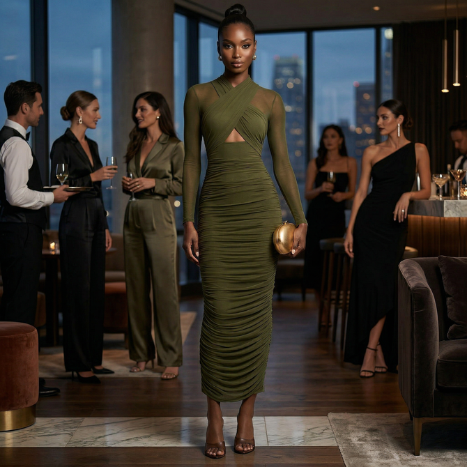 Ariel Long Midi Dress
