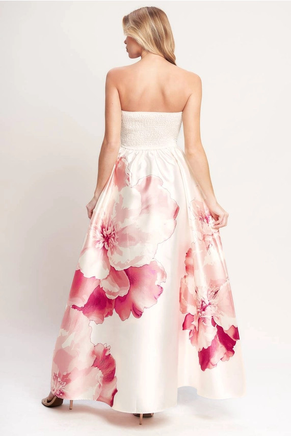 Adèle Coral Printed Maxi Dress