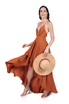 Claude Burgundy Maxi Dress