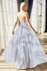 Glitter A-Line Prom & Bridesmaid Gown Shimmering Flickering Luxury Modern Cute Dress Backless V-neck Bodice CDCD205