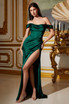 Off The Shoulder Cowl Neck Corset Satin Luxury Sensual Prom & Bridesmaid Dress CD7492