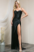 Side Slit Cowl Neck Satin Spaghetti Straps Long Prom Dress AC20115
