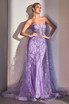 Strapless Lace Fitted Sweetheart Sequin Bodice Gala Sensual Luxe Hollywood Prom & Bridesmaid Dress CDCB095