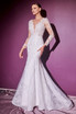 Layered Lace Mermaid Boho Luxury Open Back Vintage Long Sleeve Bodice Bridal & Wedding Dress CDCD951W