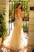 Embroidered Lace Tulle Skirt Strapless Sweetheart Long Prom Dress ACSU081