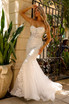 Embroidered Lace Tulle Skirt Strapless Sweetheart Long Prom Dress ACSU081