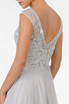 Embroidered Bodice V-Neck w/ V-Back Long Mother Of The Bride Dress GLGL1826