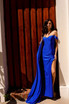 Off Shoulder Side Slit Open Back Sweetheart Long Evening Dress NXP1399