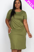 Plus Size Loose Fit Short Sleeve Dress (CAPELLA)