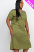 Plus Size Loose Fit Short Sleeve Dress (CAPELLA)