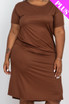 Plus Size Loose Fit Short Sleeve Dress (CAPELLA)