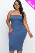 Plus Size Tube Bodycon Midi Dress (CAPELLA)