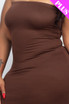 Plus Size Tube Bodycon Midi Dress (CAPELLA)