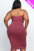 Plus Size Tube Bodycon Midi Dress (CAPELLA)