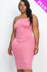 Plus Size Tube Bodycon Midi Dress (CAPELLA)