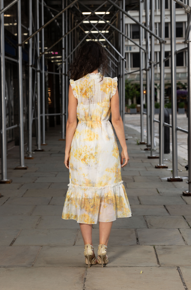 Floral Wattle Midi Dress