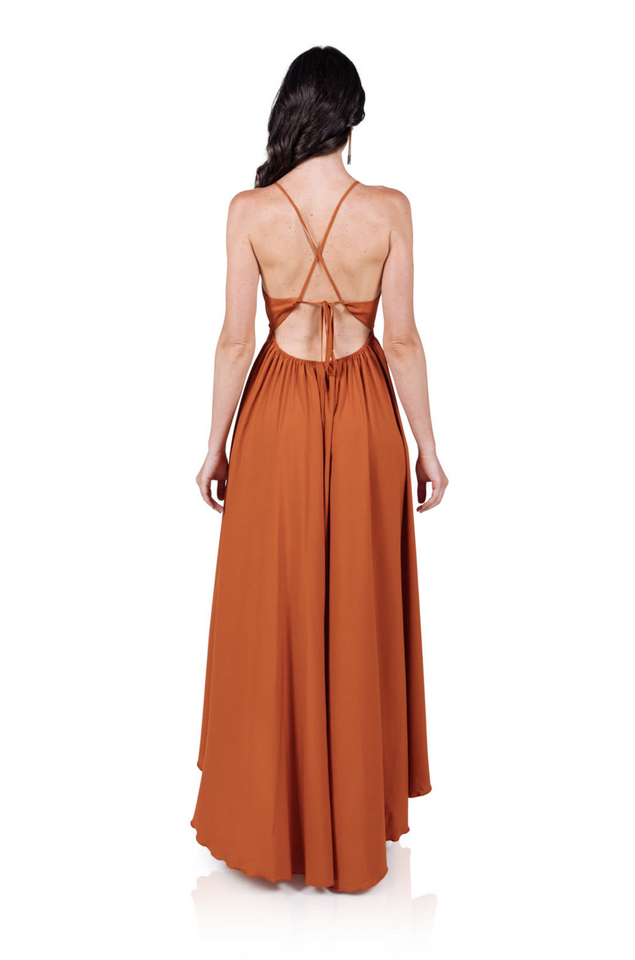 Claude Burgundy Maxi Dress