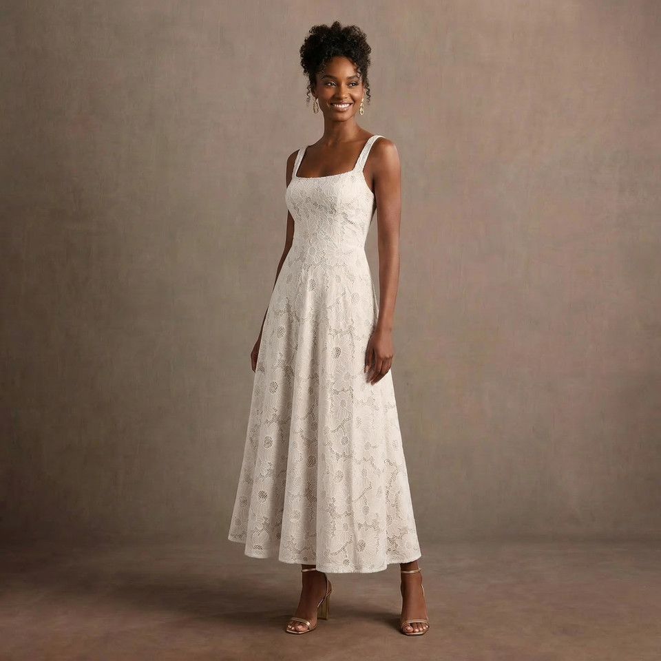 Olivia White Lace Maxi Dress